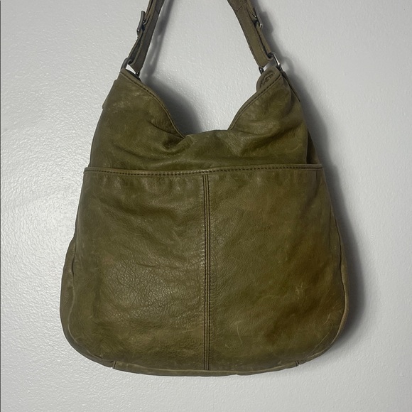 J. Crew Olive Green Leather Hobo Bag - Picture 6 of 13